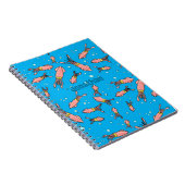 Carnet Joli motif caricature de calmar rose (Côté Droit)