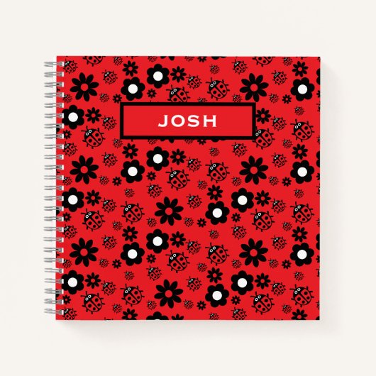 Carnet Joli motif coccinelle (Devant)