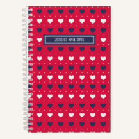 Joli motif de cœur minimaliste personnalisé en rou