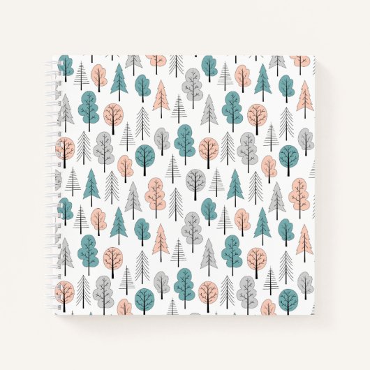 Carnet Joli Motif de forêt de gribouillis (Devant)