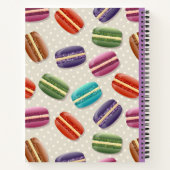 Carnet Joli motif de macaron pointillé monogramme violet (Dos)