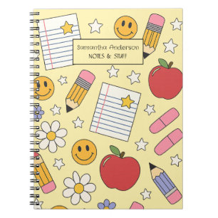 Carnet Joli motif de rentrée scolaire Fournitures scola