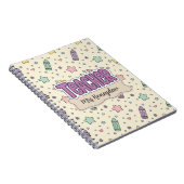 Carnet Joli motif d'école de crayon d'enseignant mignon (Côté Droit)