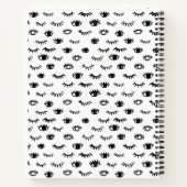 Carnet Joli Motif Doodle Eyelash (Dos)