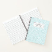 Carnet Joli Motif Empreinte de léopard Pastel Bleu (Intérieur)