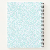Carnet Joli Motif Empreinte de léopard Pastel Bleu (Dos)