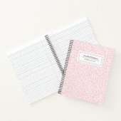 Carnet Joli Motif Empreinte de léopard Pastel rose (Intérieur)