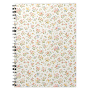 Carnet Joli motif floral discret sans couture