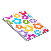 Carnet Joli motif floral fleuri coloré girly joyeux (Côté Droit)