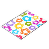 Carnet Joli motif floral fleuri coloré girly joyeux (Côté gauche)