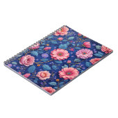 Carnet Joli motif floral rose (Côté gauche)
