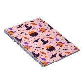 Carnet Joli motif Halloween violet et rose (Côté Droit)