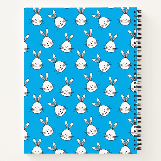 Carnet Joli Motif lapin blanc de Pâques (Dos)