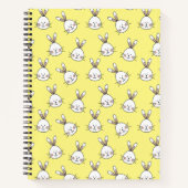Carnet Joli Motif lapin blanc de Pâques (Devant)