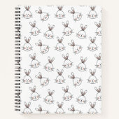 Carnet Joli Motif lapin blanc de Pâques (Devant)