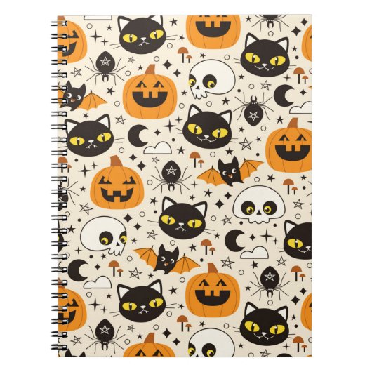 Carnet Joli motif rétro pour Halloween (Devant)
