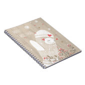 Carnet Joli Noël Mitten Chat à Neige Dessin moderne (Côté Droit)