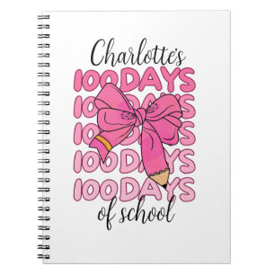 Carnet Joli nœud en crayon pour les 100 jours d'école pou