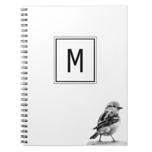 Carnet Joli Oiseau Personnalisez Votre Lettre Initiale
