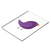 Carnet joli oiseau violet (Côté gauche)
