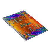 Carnet Joli orange Parties scintillant Drivers monogramme (Côté Droit)