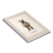 Carnet Joli ours en peluche personnalisé (Côté Droit)