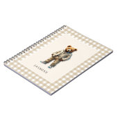 Carnet Joli ours en peluche personnalisé (Côté gauche)