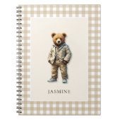 Carnet Joli ours en peluche personnalisé (Devant)