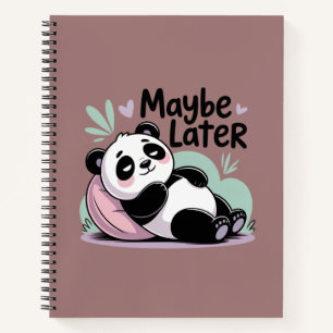 Carnet Joli Panda Paresseux – “Peut-être Plus Tard” Panda