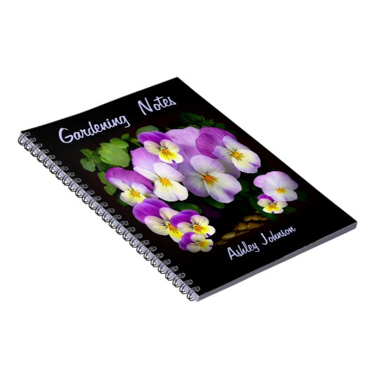 Carnet Joli Pansy Customisé (Côté Droit)
