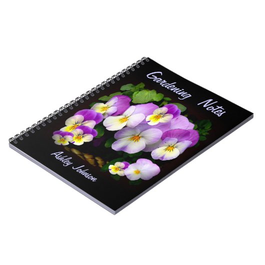 Carnet Joli Pansy Customisé (Côté gauche)