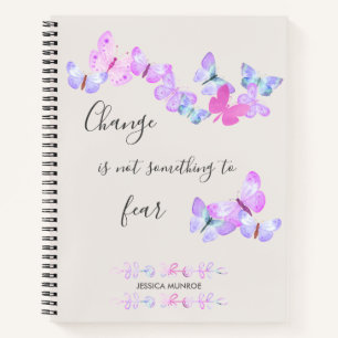 Carnet Joli papillons aquarelle Personnalisé