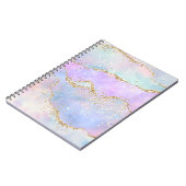 Carnet Joli Pastel Agate | Aquarelle de la veine Parties (Côté gauche)