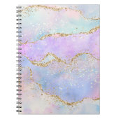Carnet Joli Pastel Agate | Aquarelle de la veine Parties (Devant)
