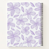 Carnet Joli Pastel Floral Violet Monogramme (Dos)