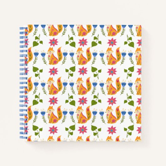 Carnet Joli Pastel Foxy Floral (Devant)
