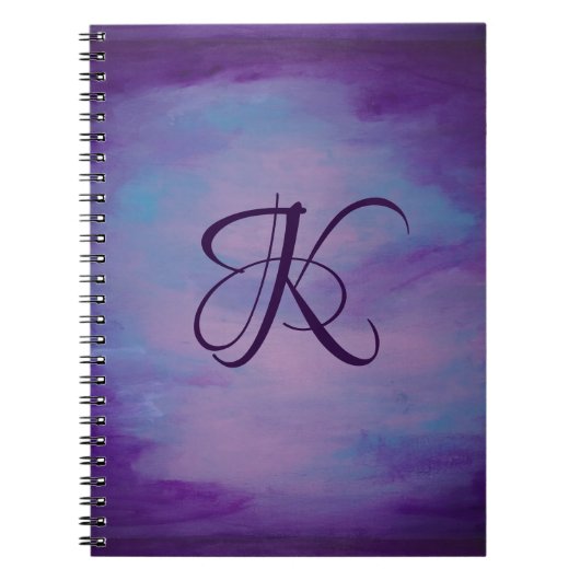 Carnet Joli Pastels | Cloud rose mignon Ciel bleu violet (Devant)