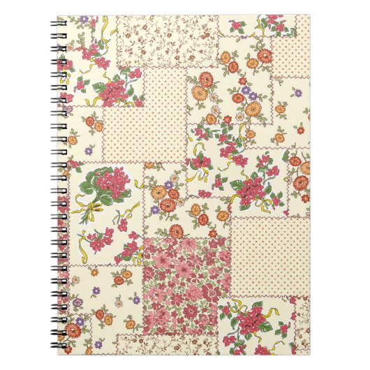 Carnet Joli Patchwork Floral Conception transparente (Devant)