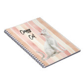 Carnet Joli Peach Pink Crème raypes Chat (Côté Droit)