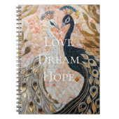 Carnet Joli Peacock Or rose (Devant)