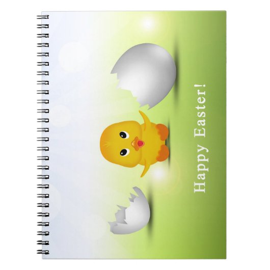 Carnet Joli Petit Bébé de Pâques Chick (Devant)
