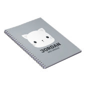 Carnet Joli Petit Chat avec Nom Personnalisé (Côté Droit)