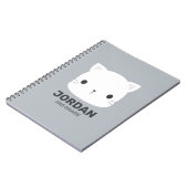 Carnet Joli Petit Chat avec Nom Personnalisé (Côté gauche)