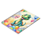 Carnet Joli petit dinosaure avec beaucoup de ballons colo (Côté gauche)