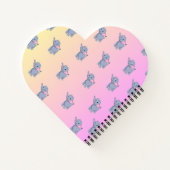 Carnet joli petit éléphant rose gris  (Dos)