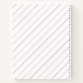 Carnet Joli Petit Hamster Rose rayé (Dos)