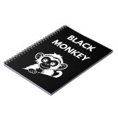 Carnet Joli Petit Singe Noir (Côté gauche)