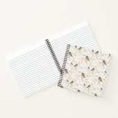 Carnet Joli Pink Gold Chickadee Bird Floral Imprimer (Intérieur)