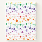 Carnet Joli Rainbow Hearts Motif école pour enfants (Dos)