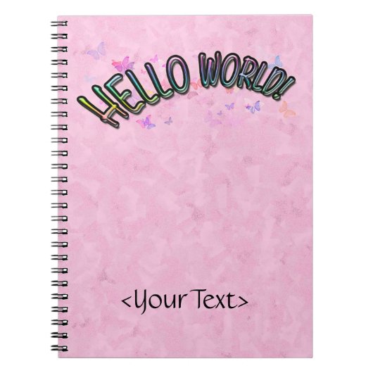 Carnet Joli Rainbow Hello World (Devant)